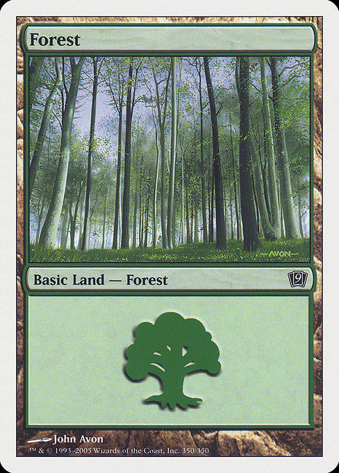 【Foil】【EN】森/Forest [9ED] 無C No.350