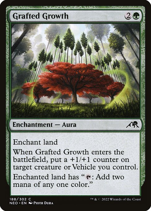 【Foil】【EN】融合する成長/Grafted Growth [NEO] 緑C No.188
