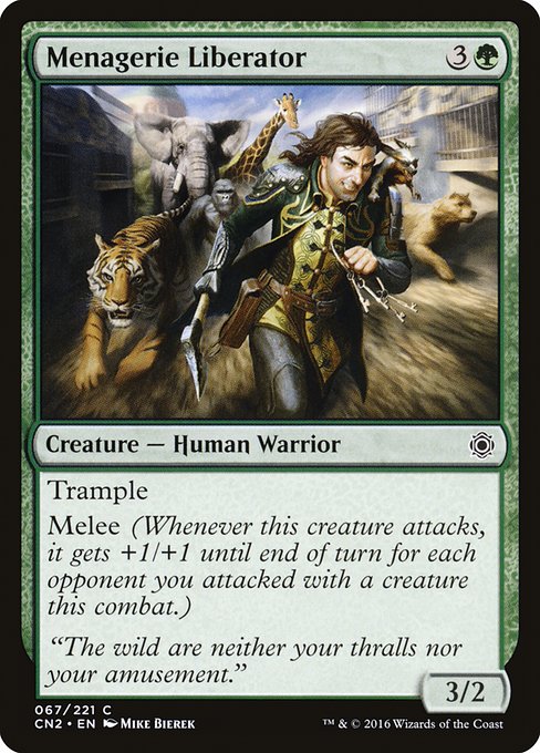【Foil】【EN】猛獣の解放者/Menagerie Liberator [CN2] 緑C No.67