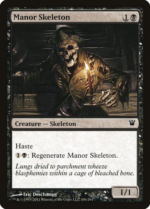 【Foil】【EN】荘園の骸骨/Manor Skeleton [ISD] 黒C No.106