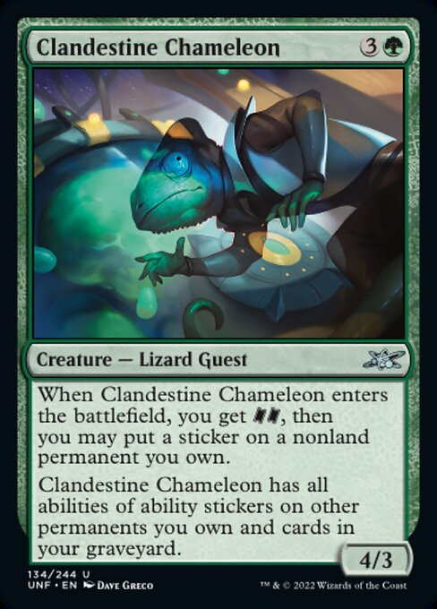 【Foil】【EN】Clandestine Chameleon [UNF] 緑U No.134