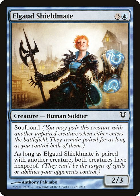 【Foil】【EN】エルゴードの盾の仲間/Elgaud Shieldmate [AVR] 青C No.50