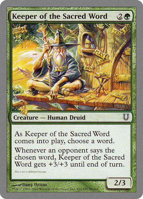 【EN】Keeper of the Sacred Word [UNH] 緑C No.101