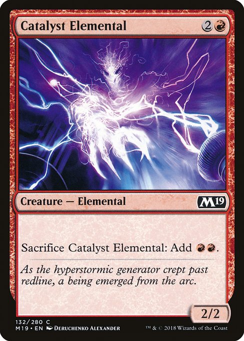 【Foil】【EN】触媒の精霊/Catalyst Elemental [M19] 赤C No.132