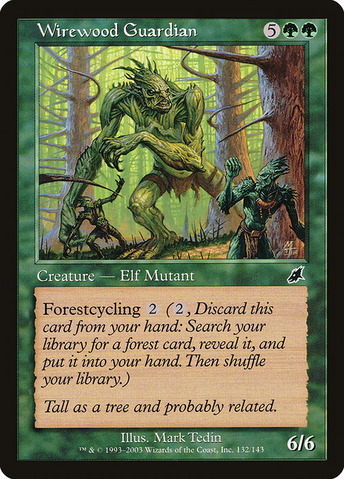 【Foil】【EN】ワイアウッドの守護者/Wirewood Guardian [SCG] 緑C No.132