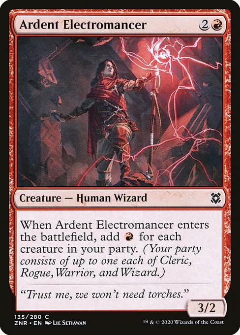 【Foil】【EN】献身的な電術師/Ardent Electromancer [ZNR] 赤C No.135