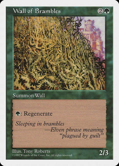 【EN】茨の壁/Wall of Brambles [5ED] 緑U No.338