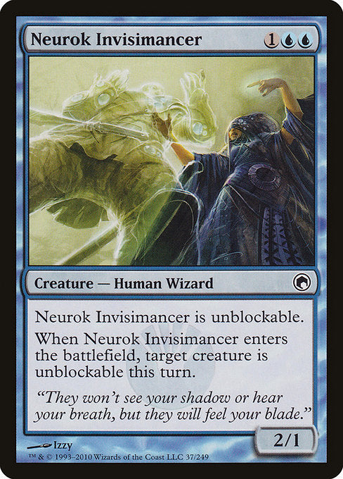 【Foil】【EN】ニューロックの透術士/Neurok Invisimancer [SOM] 青C No.37