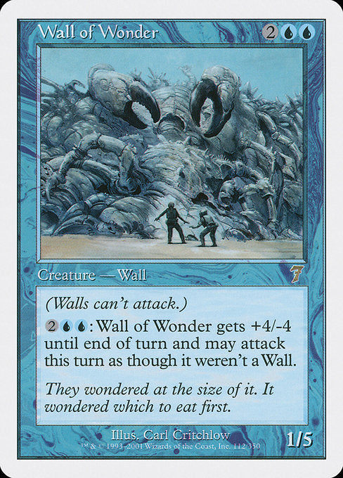 【Foil】【EN】驚きの壁/Wall of Wonder [7ED] 青R No.112