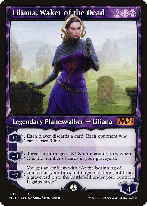 【Foil】【EN】死者を目覚めさせる者、リリアナ/Liliana, Waker of the Dead [M21] 黒M No.297