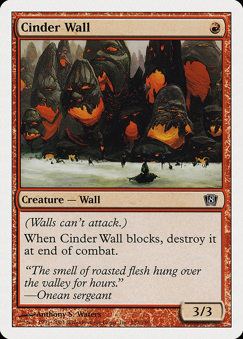 【EN】燃えがらの壁/Cinder Wall [8ED] 赤C No.182
