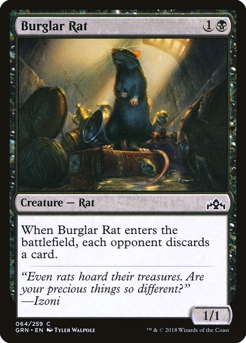 【Foil】【EN】泥棒ネズミ/Burglar Rat [GRN] 黒C No.64