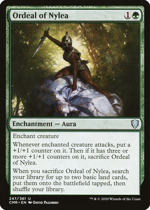 【Foil】【EN】ナイレアの試練/Ordeal of Nylea [CMR] 緑U No.247