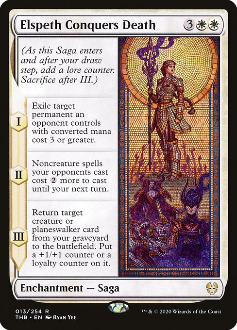 【Foil】【EN】エルズペス、死に打ち勝つ/Elspeth Conquers Death [THB] 白R No.13