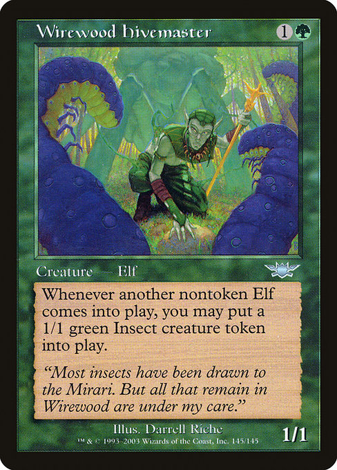 【EN】ワイアウッドの養虫人/Wirewood Hivemaster [LGN] 緑U No.145