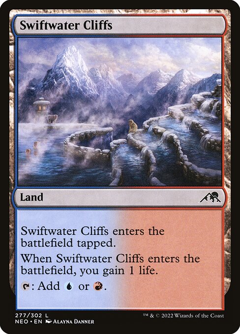 【Foil】【EN】急流の崖/Swiftwater Cliffs [NEO] 無C No.277