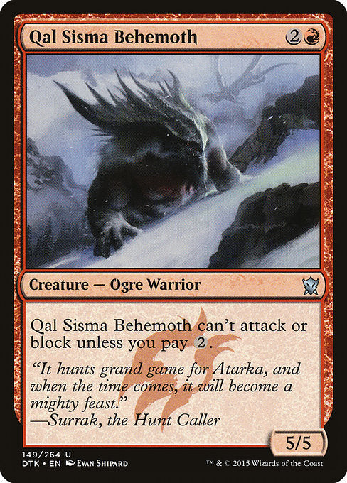 【Foil】【EN】カル・シスマのビヒモス/Qal Sisma Behemoth [DTK] 赤U No.149