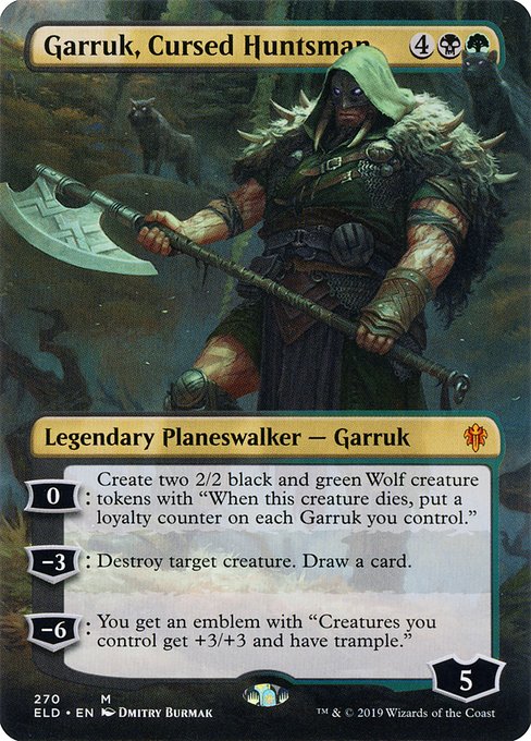 【Foil】【EN】呪われた狩人、ガラク/Garruk, Cursed Huntsman [ELD] 金M No.270