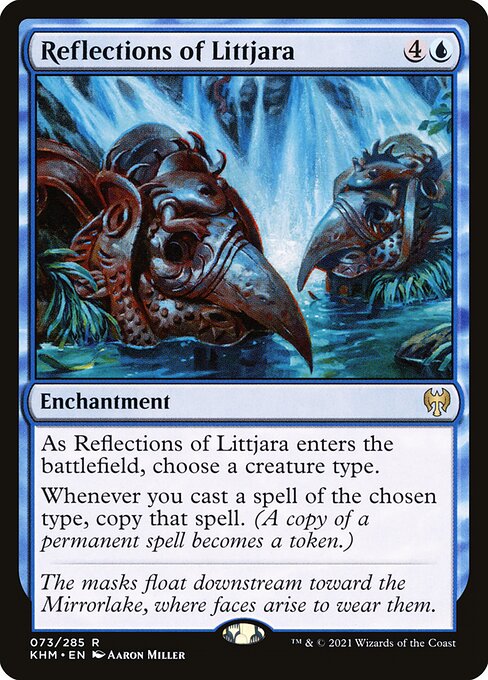 【Foil】【EN】リトヤラの反射/Reflections of Littjara [KHM] 青R No.73