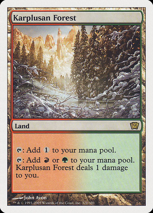 【Foil】【EN】カープルーザンの森/Karplusan Forest [9ED] 無R No.321