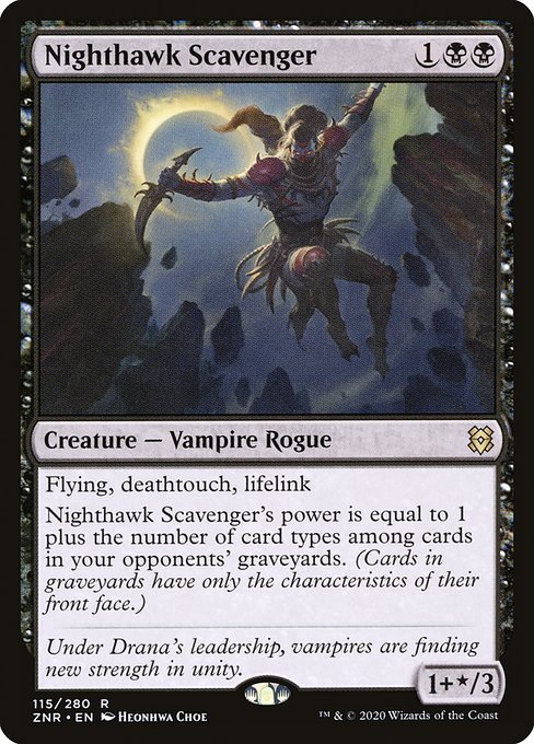 【EN】夜鷲のあさり屋/Nighthawk Scavenger [ZNR] 黒R No.115