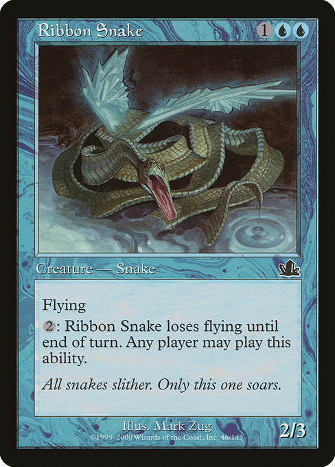 【Foil】【EN】リボン蛇/Ribbon Snake [PCY] 青C No.46