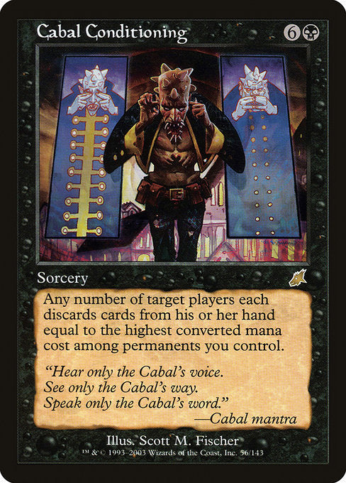 【Foil】【EN】陰謀団式処置/Cabal Conditioning [SCG] 黒R No.56