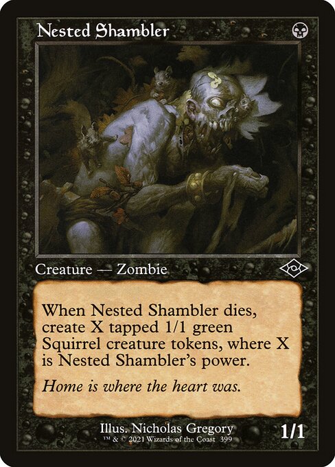 【Foil】【EN】巣のシャンブラー/Nested Shambler [MH2] 黒C No.399