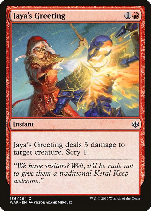 【Foil】【EN】ヤヤの挨拶/Jaya's Greeting [WAR] 赤C No.136