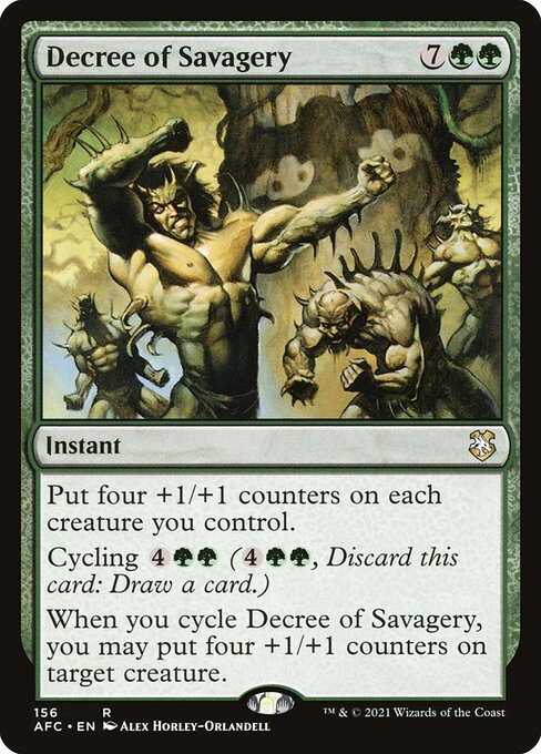 【EN】凶暴の命令/Decree of Savagery [AFC] 緑R No.156