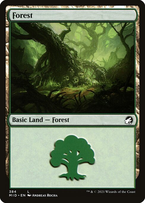 【Foil】【EN】森/Forest [MID] 無C No.384