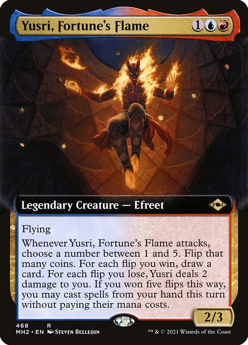 【拡張アート】【EN】運命の炎、ユースリ/Yusri, Fortune's Flame [MH2] 金R No.468
