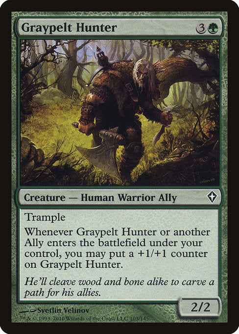 【EN】灰色革の狩人/Graypelt Hunter [WWK] 緑C No.103
