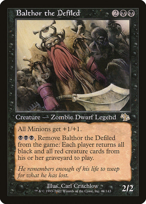 【Foil】【EN】汚らわしき者バルソー/Balthor the Defiled [JUD] 黒R No.61
