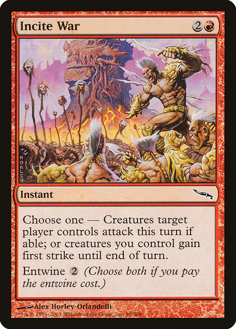 【Foil】【EN】戦争の扇動/Incite War [MRD] 赤C No.96