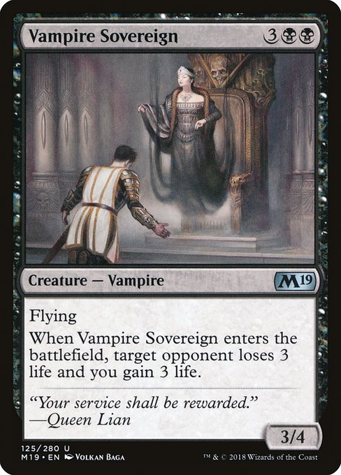 【EN】吸血鬼の君主/Vampire Sovereign [M19] 黒U No.125