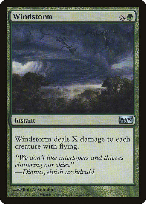 【Foil】【EN】暴風/Windstorm [M10] 緑U No.205