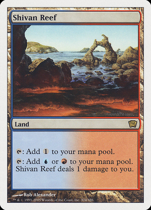 【Foil】【EN】シヴの浅瀬/Shivan Reef [9ED] 無R No.324