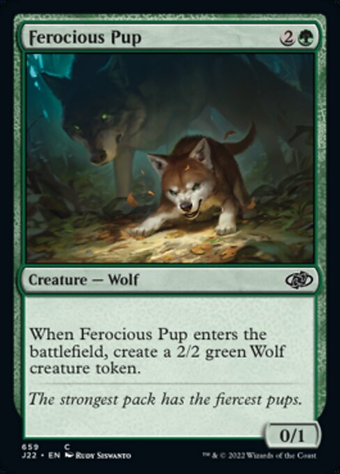 【EN】獰猛な仔狼/Ferocious Pup [J22] 緑C No.659