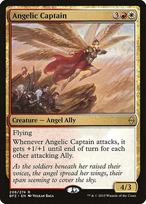 【Foil】【EN】天使の隊長/Angelic Captain [BFZ] 金R No.208