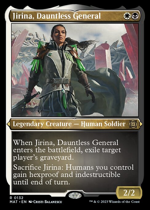 【エッチングFoil】【EN】不屈の将軍、ジリーナ/Jirina, Dauntless General [MAT] 金R No.132