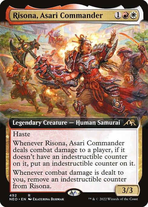 【Foil】【EN】浅利の司令官、理想那/Risona, Asari Commander [NEO] 金R No.492