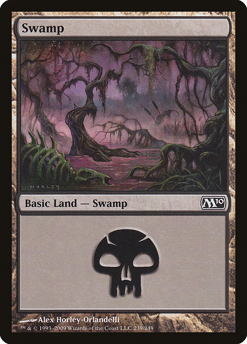 【Foil】【EN】沼/Swamp [M10] 無C No.239