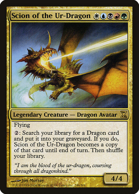 【Foil】【EN】始祖ドラゴンの末裔/Scion of the Ur-Dragon [TSP] 金R No.246