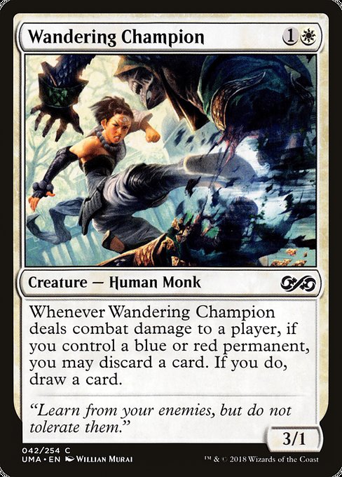 【Foil】【EN】放浪する勇者/Wandering Champion [UMA] 白C No.42
