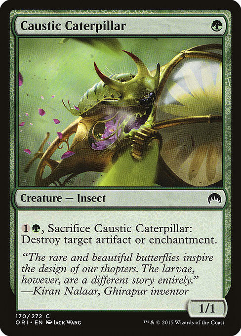 【Foil】【EN】苛性イモムシ/Caustic Caterpillar [ORI] 緑C No.170