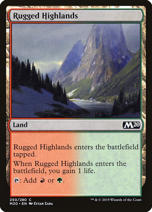 【Foil】【EN】岩だらけの高地/Rugged Highlands [M20] 無C No.250