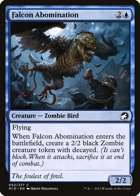 【EN】異形の隼/Falcon Abomination [MID] 青C No.52