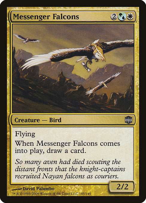 【Foil】【EN】伝書隼/Messenger Falcons [ARB] 混U No.145