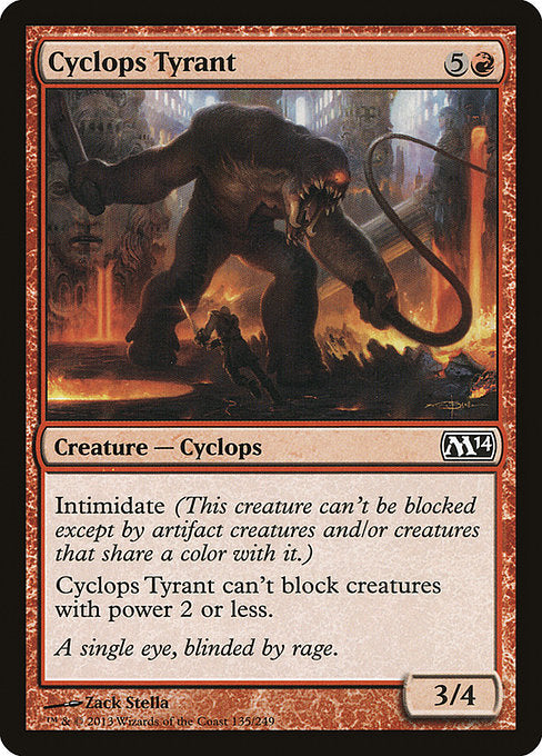 【Foil】【EN】サイクロプスの暴君/Cyclops Tyrant [M14] 赤C No.135
